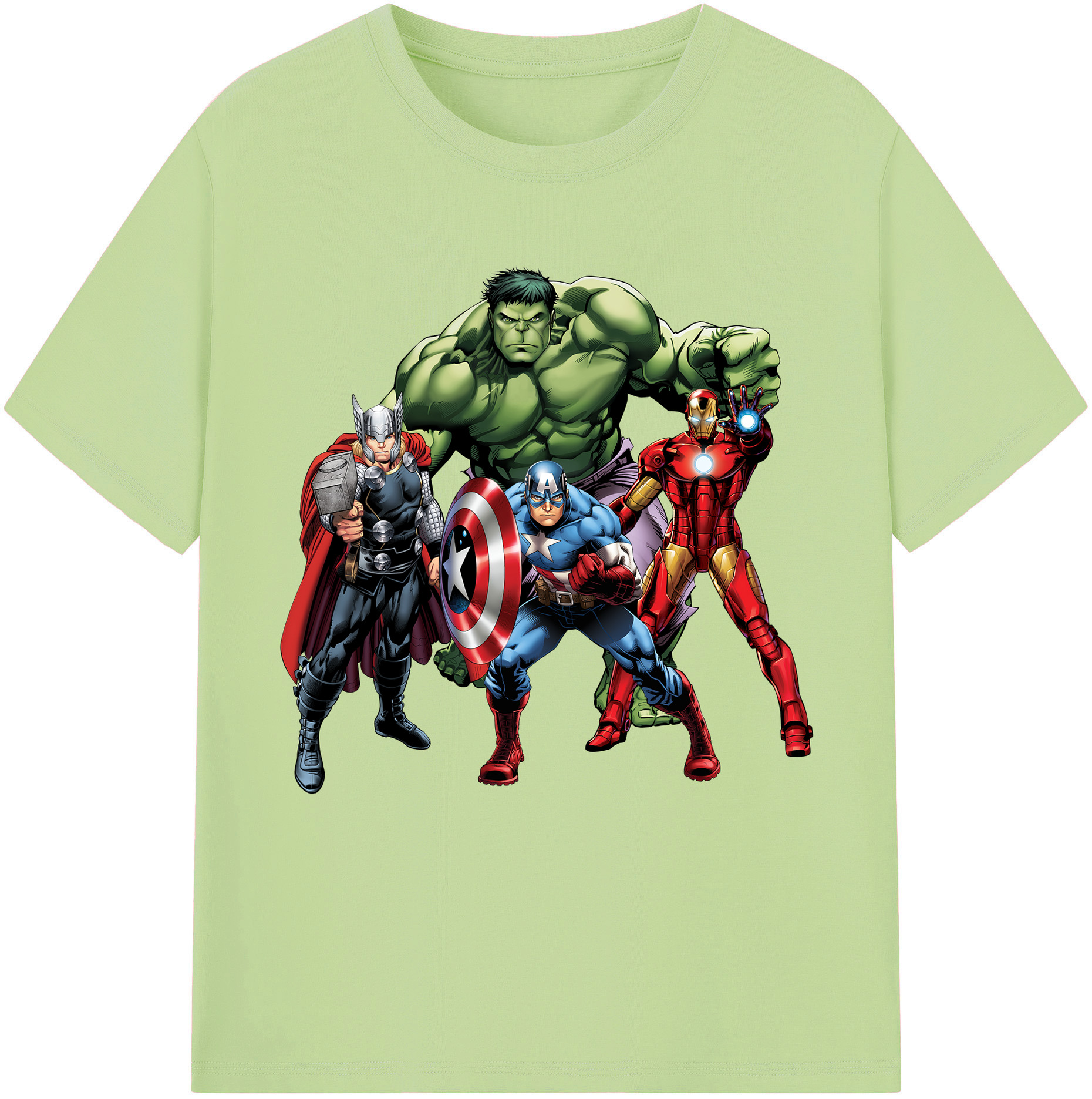 （画像用） アベンジャーズ The Avengers 綿100％半袖Tシャツ（フロントプリント）